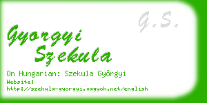 gyorgyi szekula business card